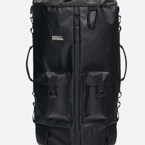 Harley-Davidson® Water-Resistant Drawstring Travel Hybrid Duffel Backpack Black